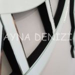 Deluxe Future Silver Model Üçlü Set Aynalı Saatli Niş Takımı-33