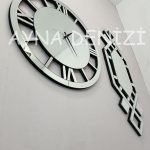 Deluxe Future Silver Model Üçlü Set Aynalı Saatli Niş Takımı-36