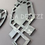 Deluxe Future Silver Model Üçlü Set Aynalı Saatli Niş Takımı-41