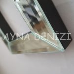 Deluxe Future Silver Model Üçlü Set Aynalı Saatli Niş Takımı-42