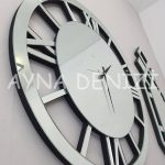 Deluxe Future Silver Model Üçlü Set Aynalı Saatli Niş Takımı-44