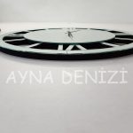 Deluxe Future Silver Model Üçlü Set Aynalı Saatli Niş Takımı-45