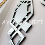 Deluxe Future Silver Model Üçlü Set Aynalı Saatli Niş Takımı-47