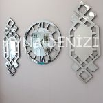 Deluxe Future Silver Model Üçlü Set Aynalı Saatli Niş Takımı-7