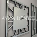 Generic Time Silver Model Üçlü Set Aynalı Saatli Niş Takımı-16