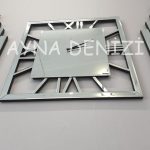 Perfect Time Silver Model Üçlü Set Aynalı Saatli Niş Takımı-30