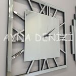 Perfect Time Silver Model Üçlü Set Aynalı Saatli Niş Takımı-33