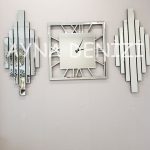 Perfect Time Silver Model Üçlü Set Aynalı Saatli Niş Takımı-4