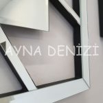 Perfect Time Silver Model Üçlü Set Aynalı Saatli Niş Takımı-40