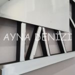 Perfect Time Silver Model Üçlü Set Aynalı Saatli Niş Takımı-42