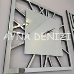 Premium Time Silver Model Üçlü Set Aynalı Saatli Niş Takımı-31