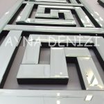 Premium Time Silver Model Üçlü Set Aynalı Saatli Niş Takımı-35