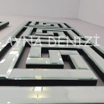 Premium Time Silver Model Üçlü Set Aynalı Saatli Niş Takımı-36