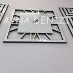 Premium Time Silver Model Üçlü Set Aynalı Saatli Niş Takımı-37