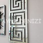 Premium Time Silver Model Üçlü Set Aynalı Saatli Niş Takımı-44