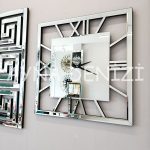 Premium Time Silver Model Üçlü Set Aynalı Saatli Niş Takımı-45