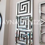 Premium Time Silver Model Üçlü Set Aynalı Saatli Niş Takımı-46