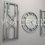 Special Future Silver Model Üçlü Set Aynalı Saatli Niş Takımı-1