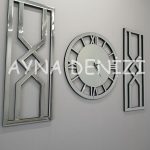 Special Future Silver Model Üçlü Set Aynalı Saatli Niş Takımı-11