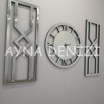Special Future Silver Model Üçlü Set Aynalı Saatli Niş Takımı-2