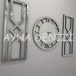 Special Future Silver Model Üçlü Set Aynalı Saatli Niş Takımı-3