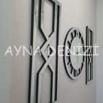 Special Future Silver Model Üçlü Set Aynalı Saatli Niş Takımı-7