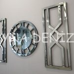 Special Future Silver Model Üçlü Set Aynalı Saatli Niş Takımı-9