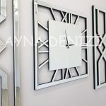 Special Time Silver Model Üçlü Set Aynalı Saatli Niş Takımı-12