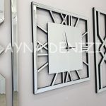Special Time Silver Model Üçlü Set Aynalı Saatli Niş Takımı-13