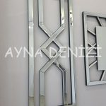 Special Time Silver Model Üçlü Set Aynalı Saatli Niş Takımı-16