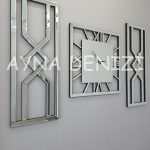 Special Time Silver Model Üçlü Set Aynalı Saatli Niş Takımı-2