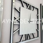 Special Time Silver Model Üçlü Set Aynalı Saatli Niş Takımı-31