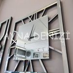Special Time Silver Model Üçlü Set Aynalı Saatli Niş Takımı-39