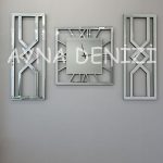 Special Time Silver Model Üçlü Set Aynalı Saatli Niş Takımı-4