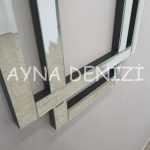 Stylish Future Silver Model Üçlü Set Aynalı Saatli Niş Takımı-38