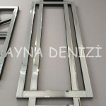 Stylish Time Silver Model Üçlü Set Aynalı Saatli Niş Takımı-11