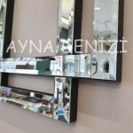 Stylish Time Silver Model Üçlü Set Aynalı Saatli Niş Takımı-14