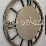 Deluxe Future Bronze Model Üçlü Set Aynalı Saatli Niş Takımı-11