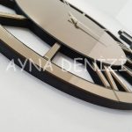 Deluxe Future Bronze Model Üçlü Set Aynalı Saatli Niş Takımı-13
