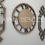Deluxe Future Bronze Model Üçlü Set Aynalı Saatli Niş Takımı-15