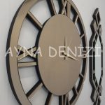 Deluxe Future Bronze Model Üçlü Set Aynalı Saatli Niş Takımı-17