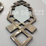 Deluxe Future Bronze Model Üçlü Set Aynalı Saatli Niş Takımı-22