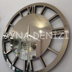 Deluxe Future Bronze Model Üçlü Set Aynalı Saatli Niş Takımı-26