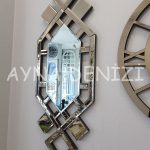 Deluxe Future Bronze Model Üçlü Set Aynalı Saatli Niş Takımı-27