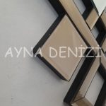 Deluxe Future Bronze Model Üçlü Set Aynalı Saatli Niş Takımı-28