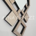 Deluxe Future Bronze Model Üçlü Set Aynalı Saatli Niş Takımı-31