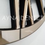 Generic Future Bronze Model Üçlü Set Aynalı Saatli Niş Takımı-23
