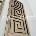 Premium Time Bronze Model Üçlü Set Aynalı Saatli Niş Takımı-13