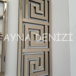 Premium Time Bronze Model Üçlü Set Aynalı Saatli Niş Takımı-14