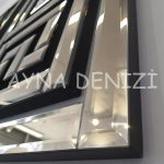 Premium Time Bronze Model Üçlü Set Aynalı Saatli Niş Takımı-27